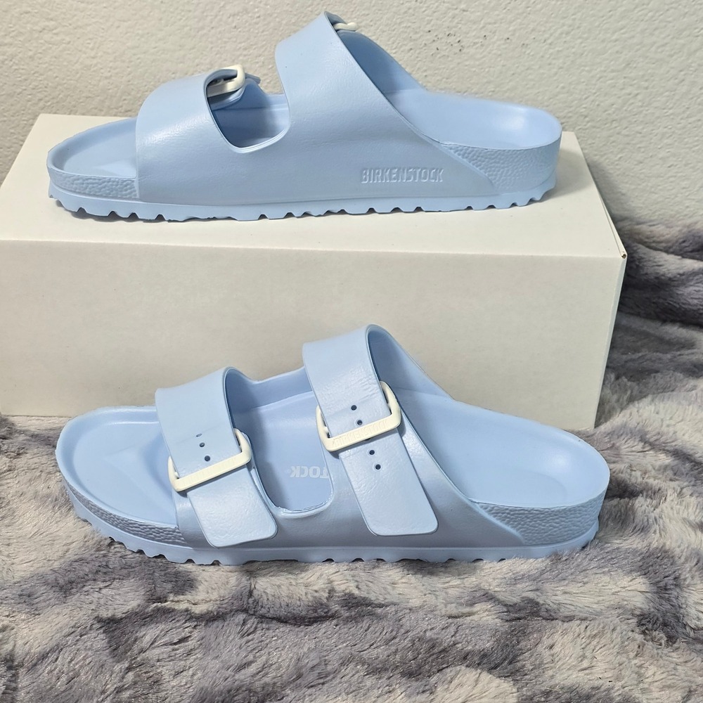 NWOT Birkenstock Arizona EVA Slide Sandal Light Blue Waterproof EU‎ 38/ us 7
